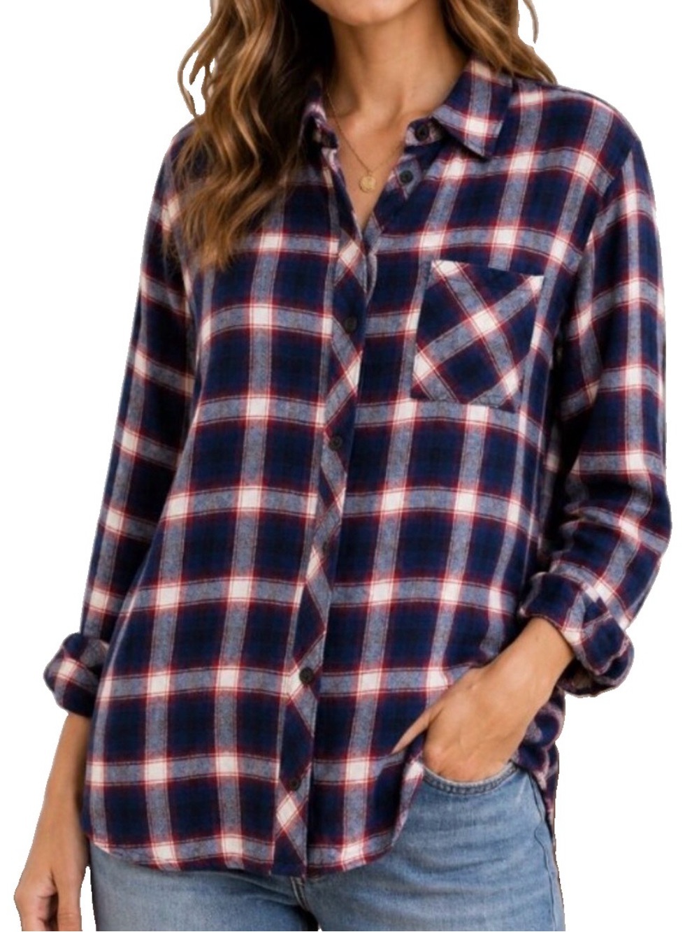 Rails Flannel Hunter Button Front Shirt-black White Plaid-front Pocket Sz XS EU